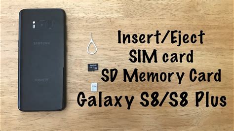 Inserting SIM and SD Card in Galaxy S8 / S8+ .